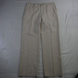 Cutter & Buck‎ 36 x 34 Khaki Flat Front Straight Tech Mens Golf Dress Pants